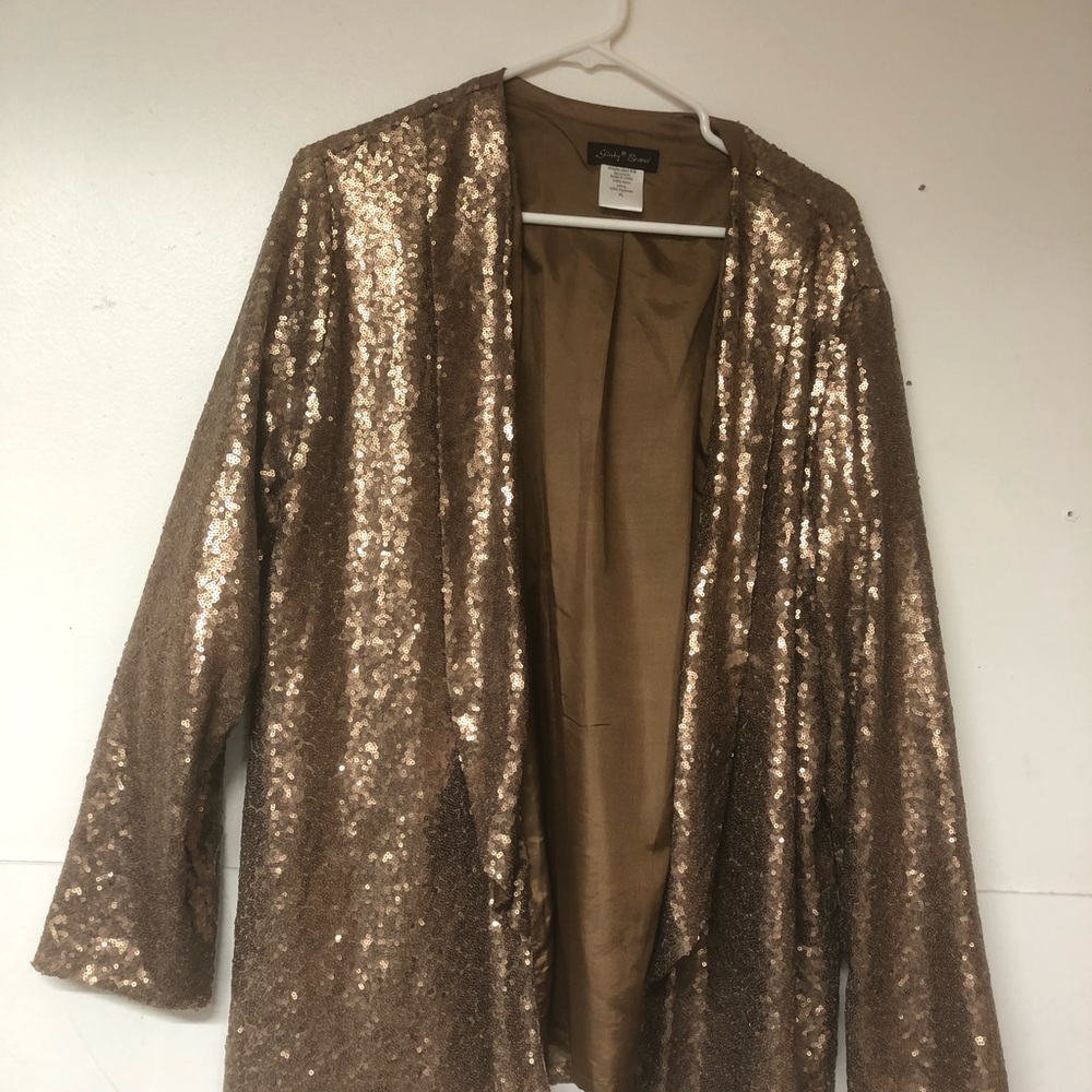 Brown sequin jacket - Picture 3 of 5